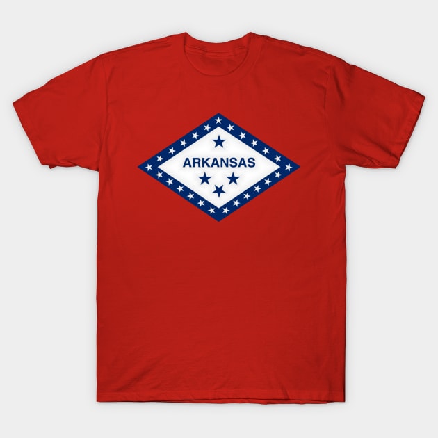 Flag of Arkansas State, USA T-Shirt by SolarCross